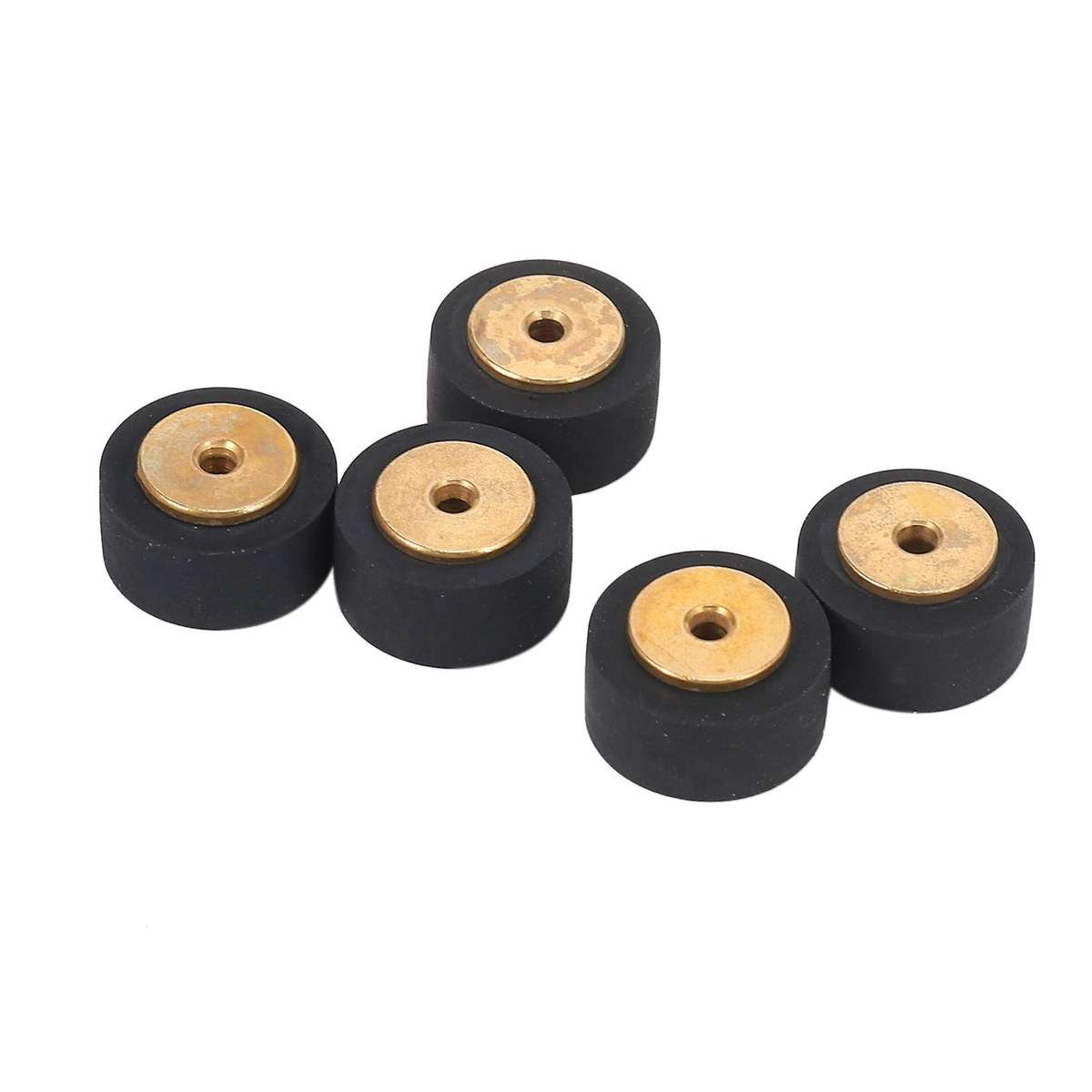 5Pcs 13X8X2.0 Card Seat Audio Belt Pulley Copper Shaft Press Pulley for Tape Recorder Radio/Amplifie