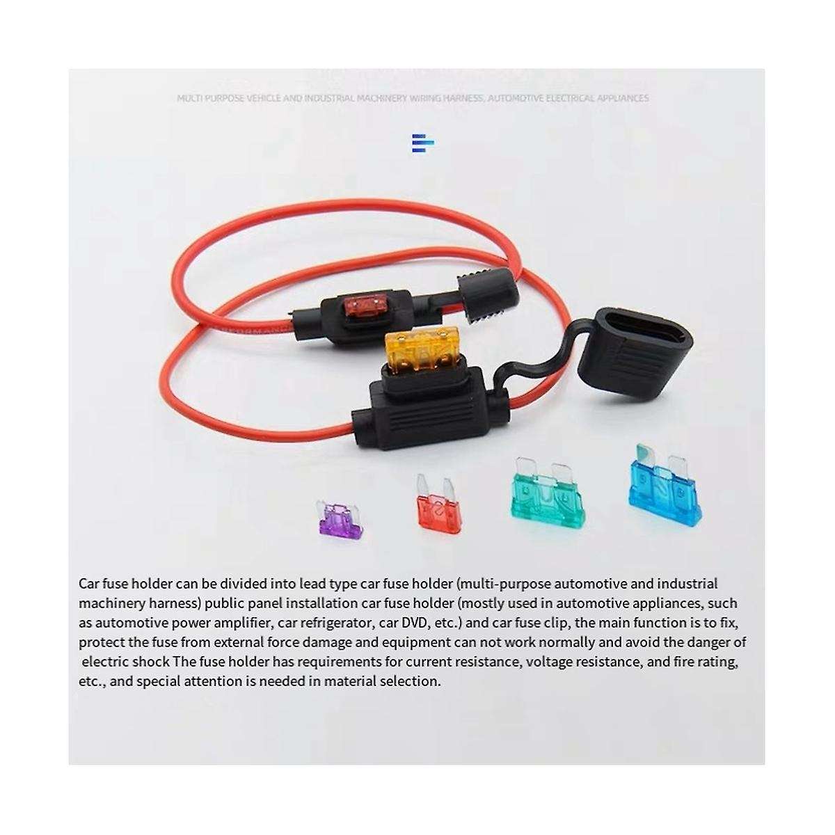 5pcs Car Mini Blade Fuse Holder Splashproof Box 12v 30a with Fuse Blade Breakout Switch Socket Car
