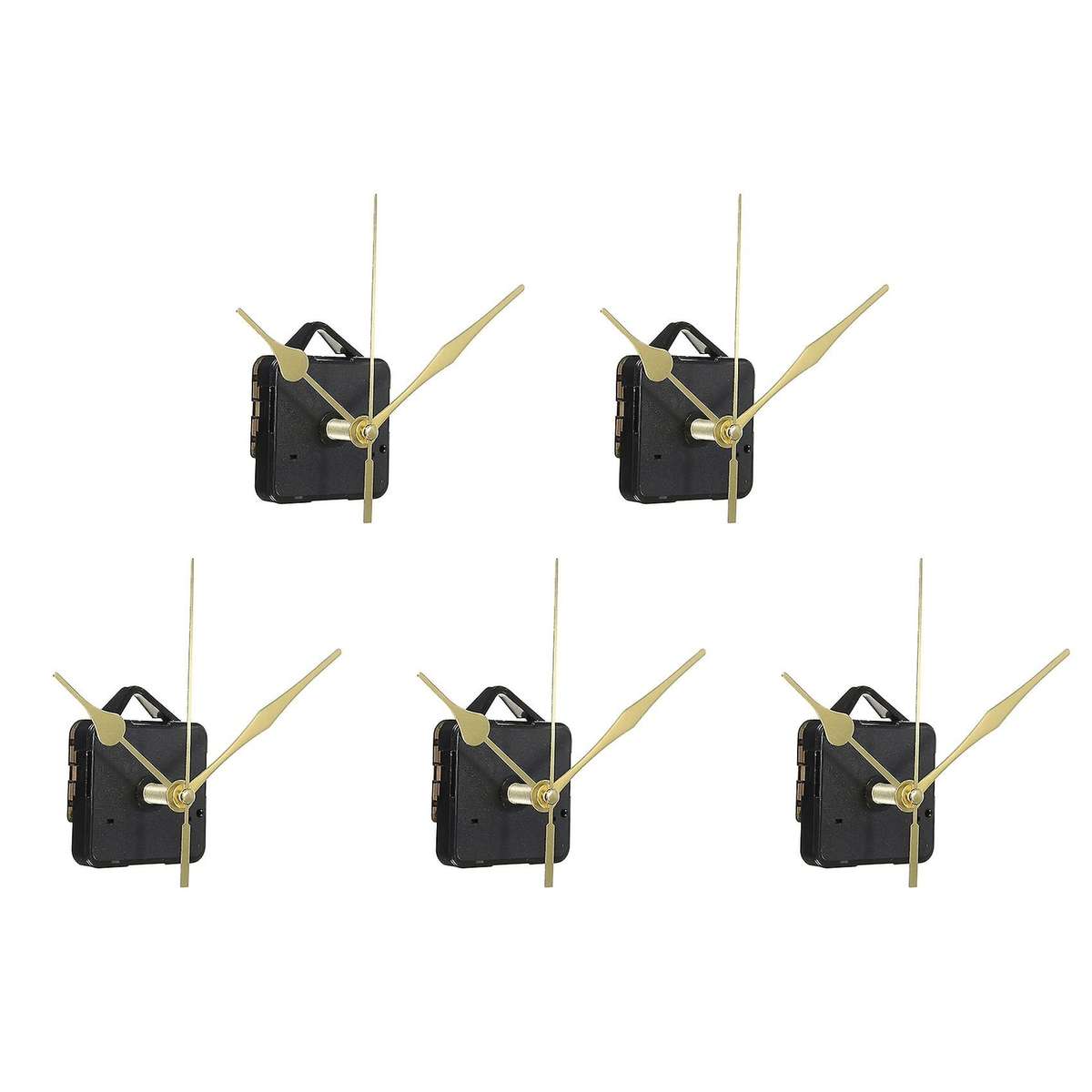 5Pcs DIY Non-Ticking Movement Hands Wall Clock Motor Kit Quartz Clock Mechanism Replacement Repair T