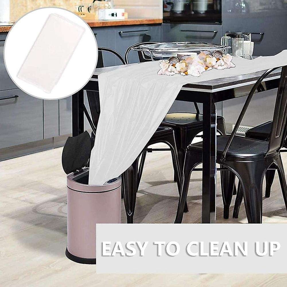 5Pcs Disposable TableCloth Table Covers,137X274cm Rectangular Dining Disposable Tablecovers for Picn