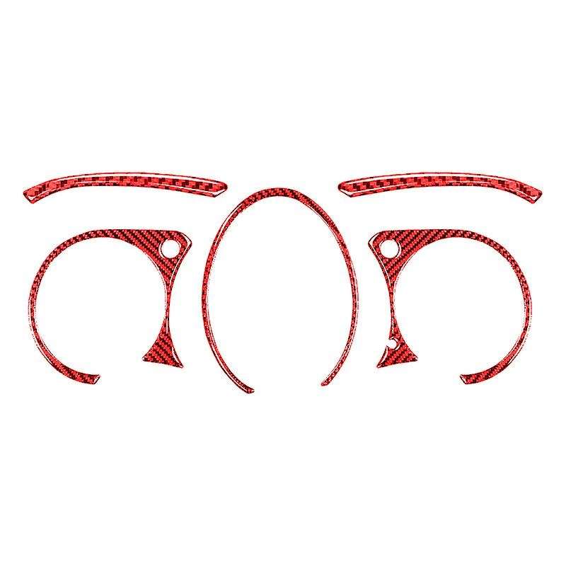 5Pcs for 370Z 2009-2020 Carbon Fiber Stickers Instrument Cluster Panel Bezel Trim Frame Car Interior