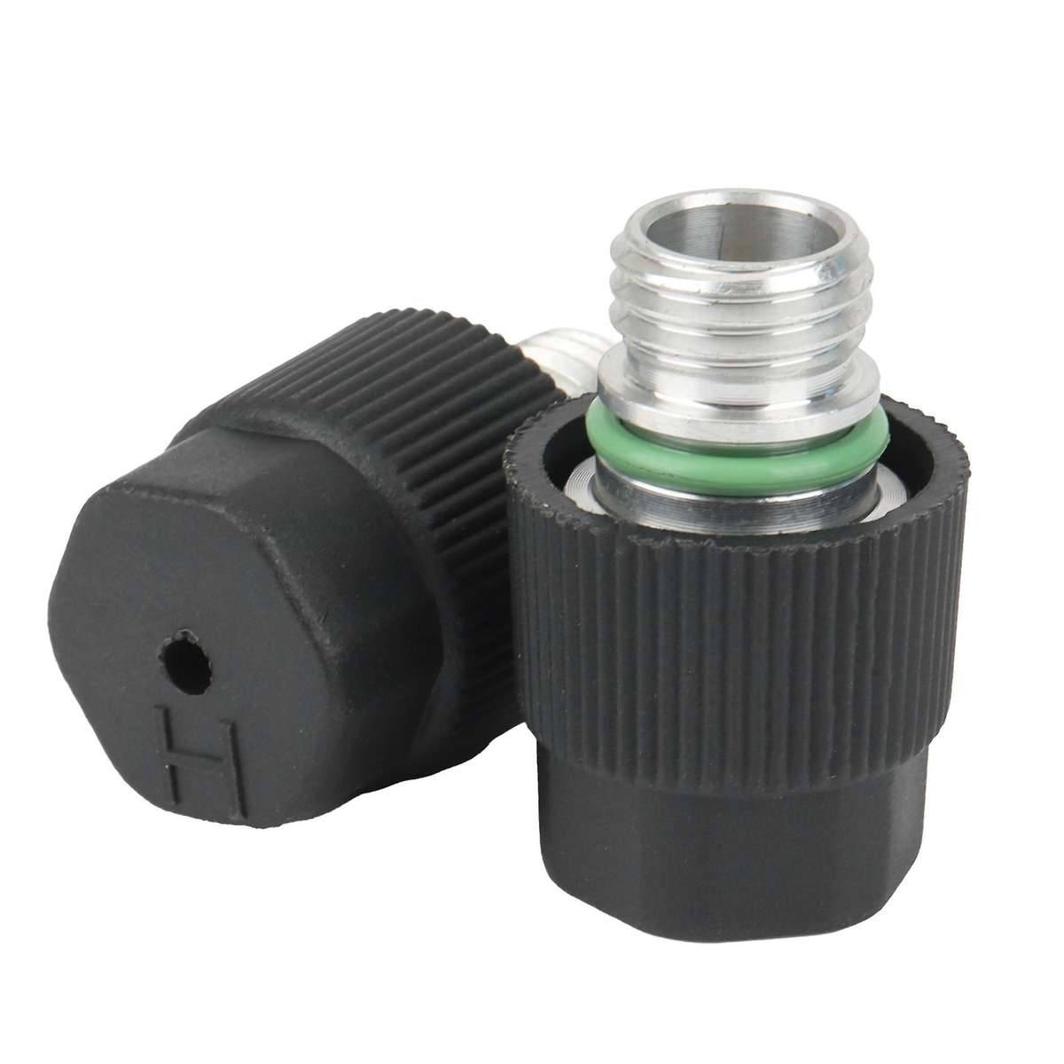 5Pcs High Side A/C Service Charge Port Ball Valve Cores with Caps Auto Air Conditioner System Repair