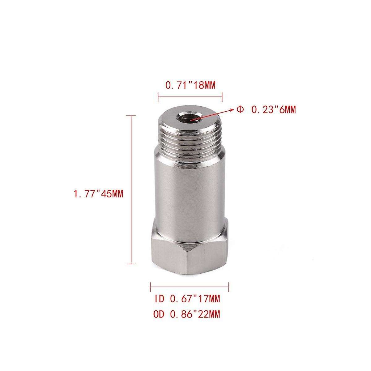 5pcs O2 Sensor Spacer Adapter Extender Extension Straight 45mm M18x1.5 Extension Spacer Extender Car