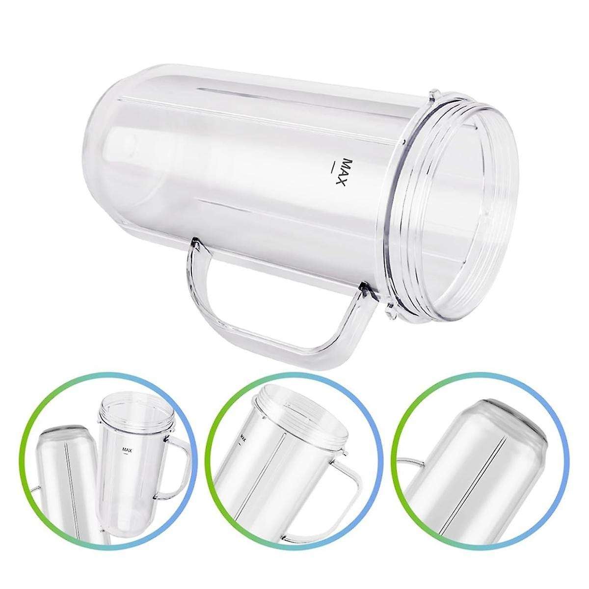 5-Piece for Blender Cups, Tall 22oz Cup with Flip-Top To-Go Lid, Blade, Blender Replacement Parts