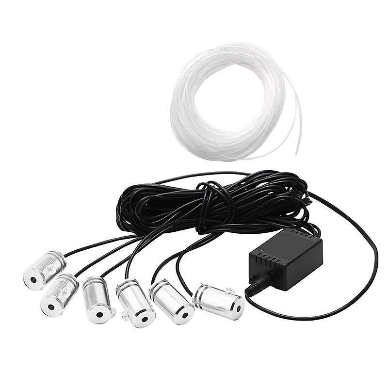 6 in 1 Sound Active EL Neon Strip Light RGB LED Car Interior Light Multicolor Bluetooth Phone Contro