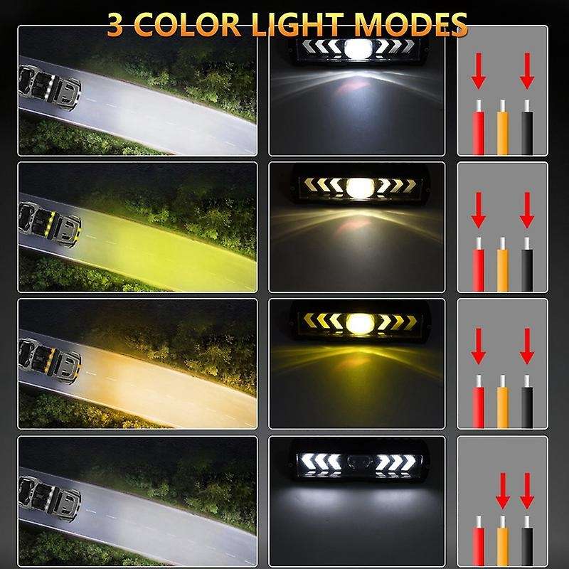 6 Inch Led Light Bar Offroad Driving Running Working Light Fog Lamps Spotlights for Truck Atv Suv Ut