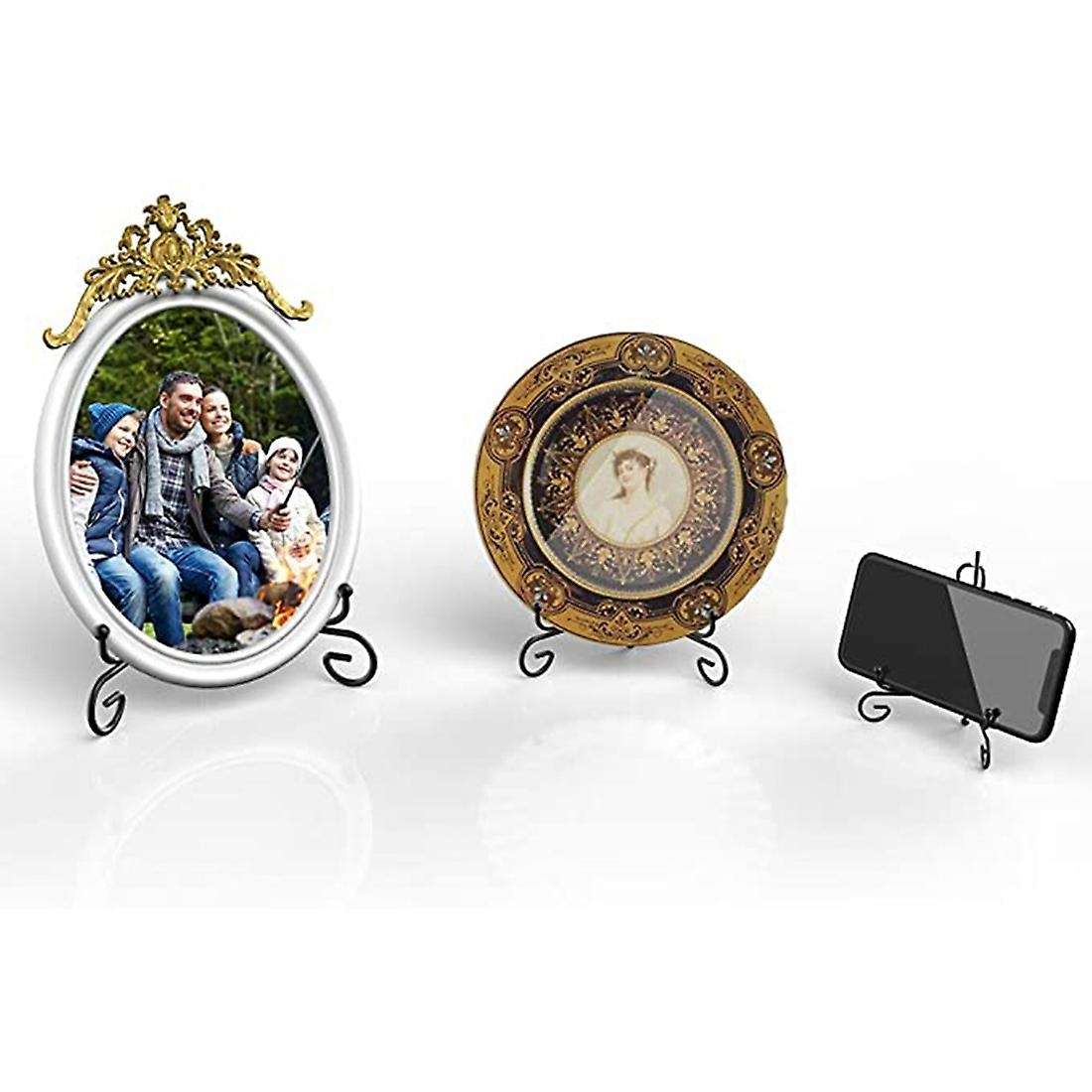 6 Pack 3 Sizes Picture Easels for Display, Plate Holder Table Stands for Tabletop,Plates(4, 6, 8 Inc