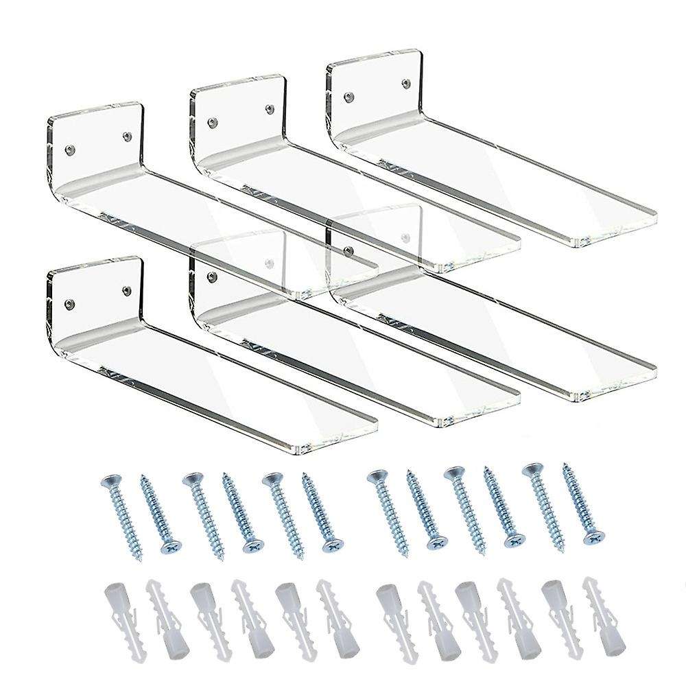 6 Pack Acrylic Floating Sneaker Shelves Clear Shoe Display Stand for Display Collectible Shoe&Sneak