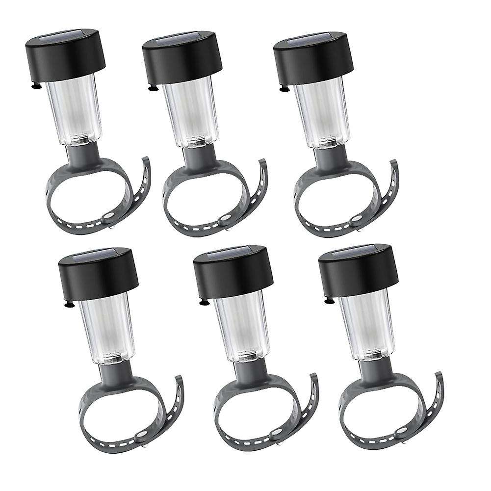 6 Pack Solar Pool Lights for Framed Above Ground Pools,Outdoor Swimming Pool Fence Decoration Access