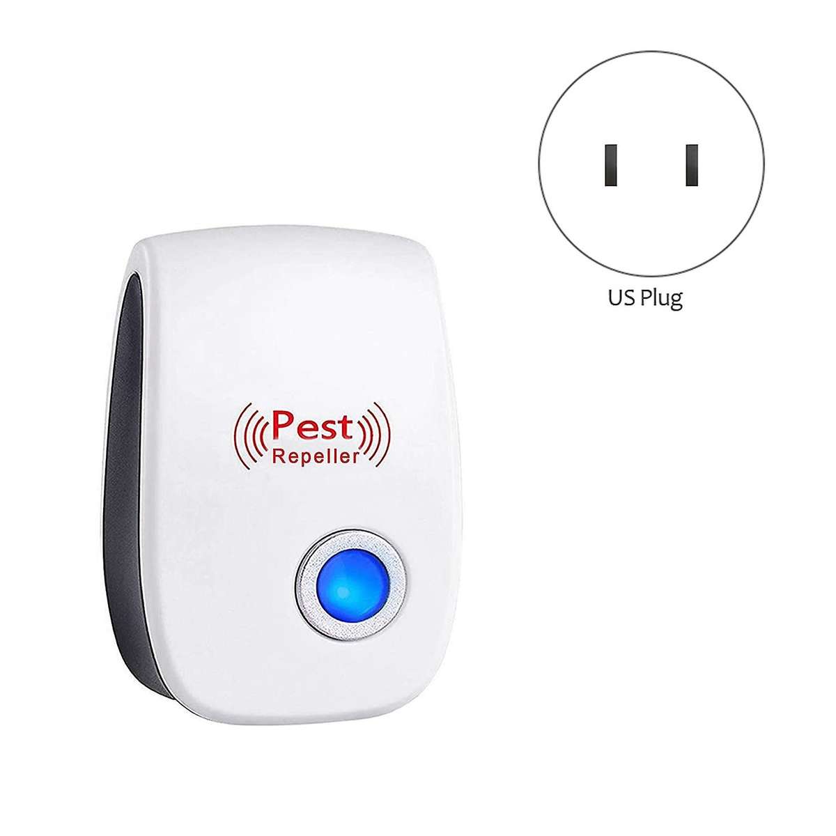 6 Pack Ultrasonic Repeller Electronic Plug In Mouse Roach Bug Indoor Home Kitchen,us Plug