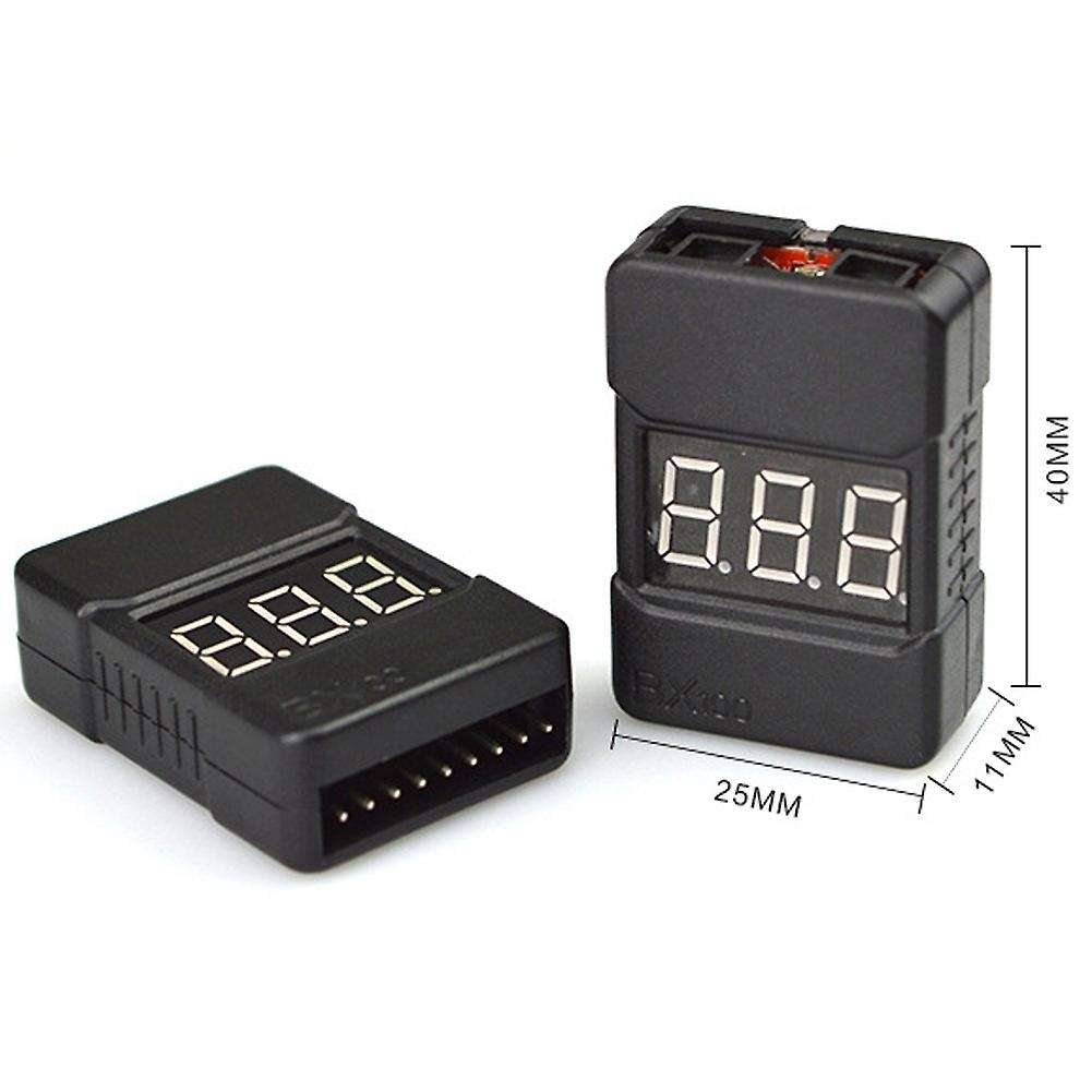 6 PCS BX100 1-8S Lipo Battery Voltage Tester/ Low Voltage Buzzer Alarm/ Battery Voltage Checker with