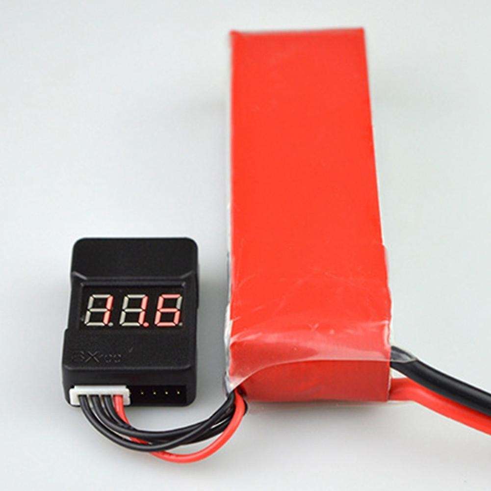 6 PCS BX100 1-8S Lipo Battery Voltage Tester/ Low Voltage Buzzer Alarm/ Battery Voltage Checker with
