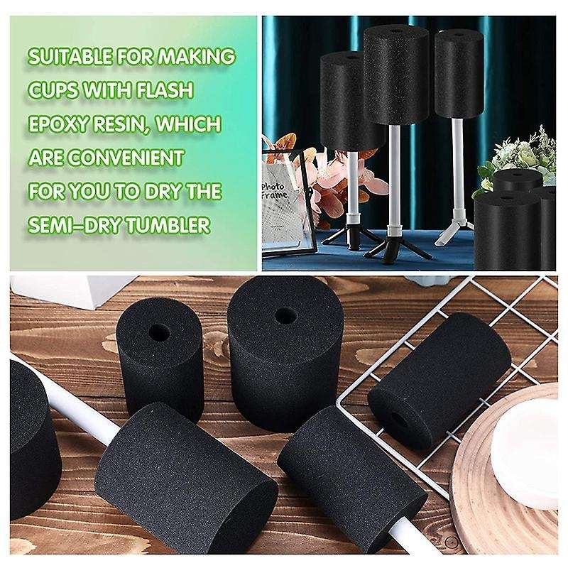 6 Pcs Cup Turner Foam Tumbler Inserts for 3/4 Inch PVC Pipe Tumbler Inserts Fit 10 Oz to 40 Oz Tumbl
