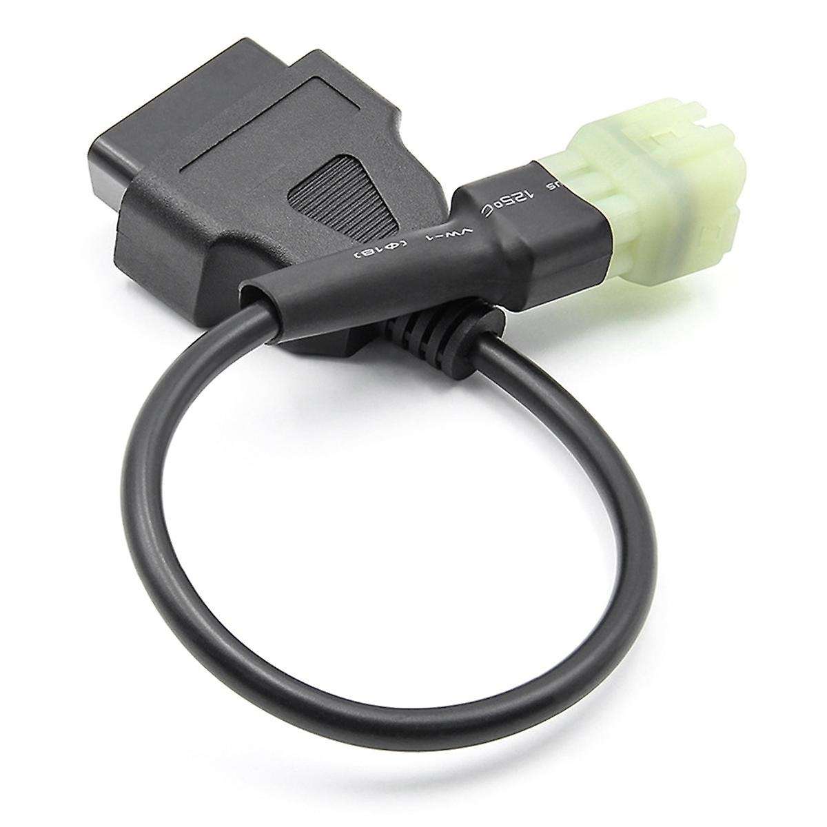 6 Pin to 16 Pin Motorcycle Adapter Cable Replacement Motorcycle Accessories for OBD2 Motorcycle Conn