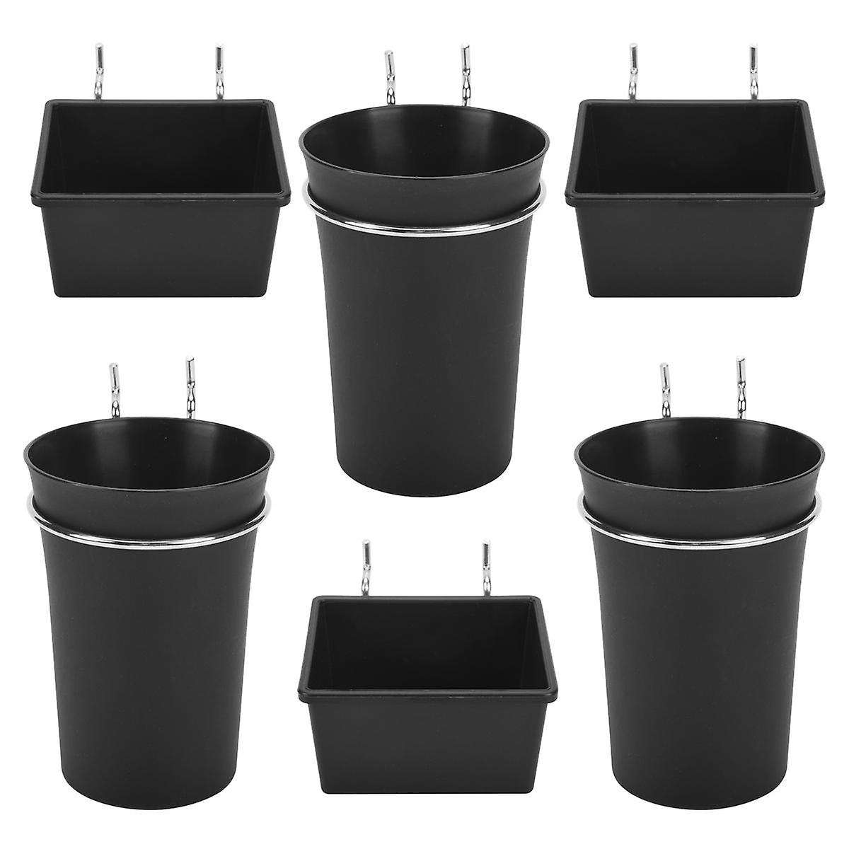 6 Sets Bins Cups with Hooks, Hooks Assortment, Hooks for Cup Holder for Organizing