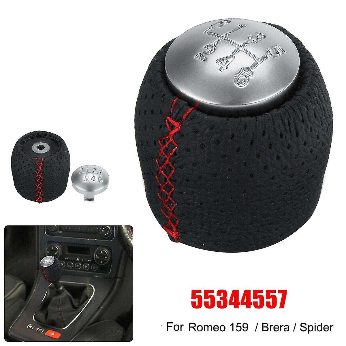 6 Speed Manual Gear Shift Knob Compatible Alfa Romeo 159 Brera Spider 05-11