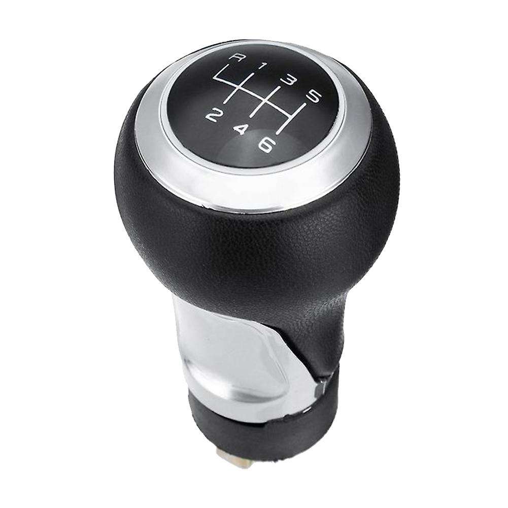 6 Speed PU Leather Car Gear Knob Shift for  A3 A4 B6 B7 A6 S4 B8 A5 8T Q5 8R Seat - Silver