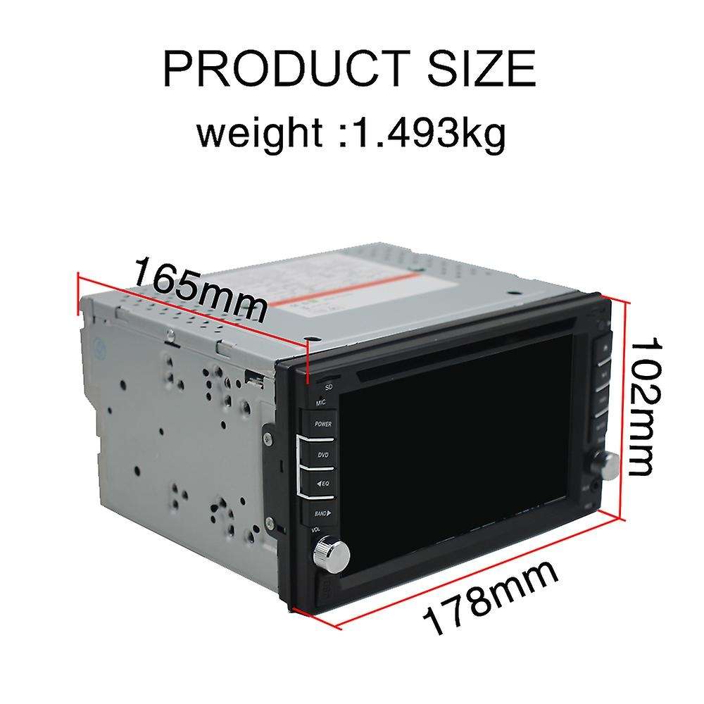 6.2inch Double 2 DIN Car DVD CD MP5 Player Bluetooth Stereo GPS Navigation Radio with Rear View Came