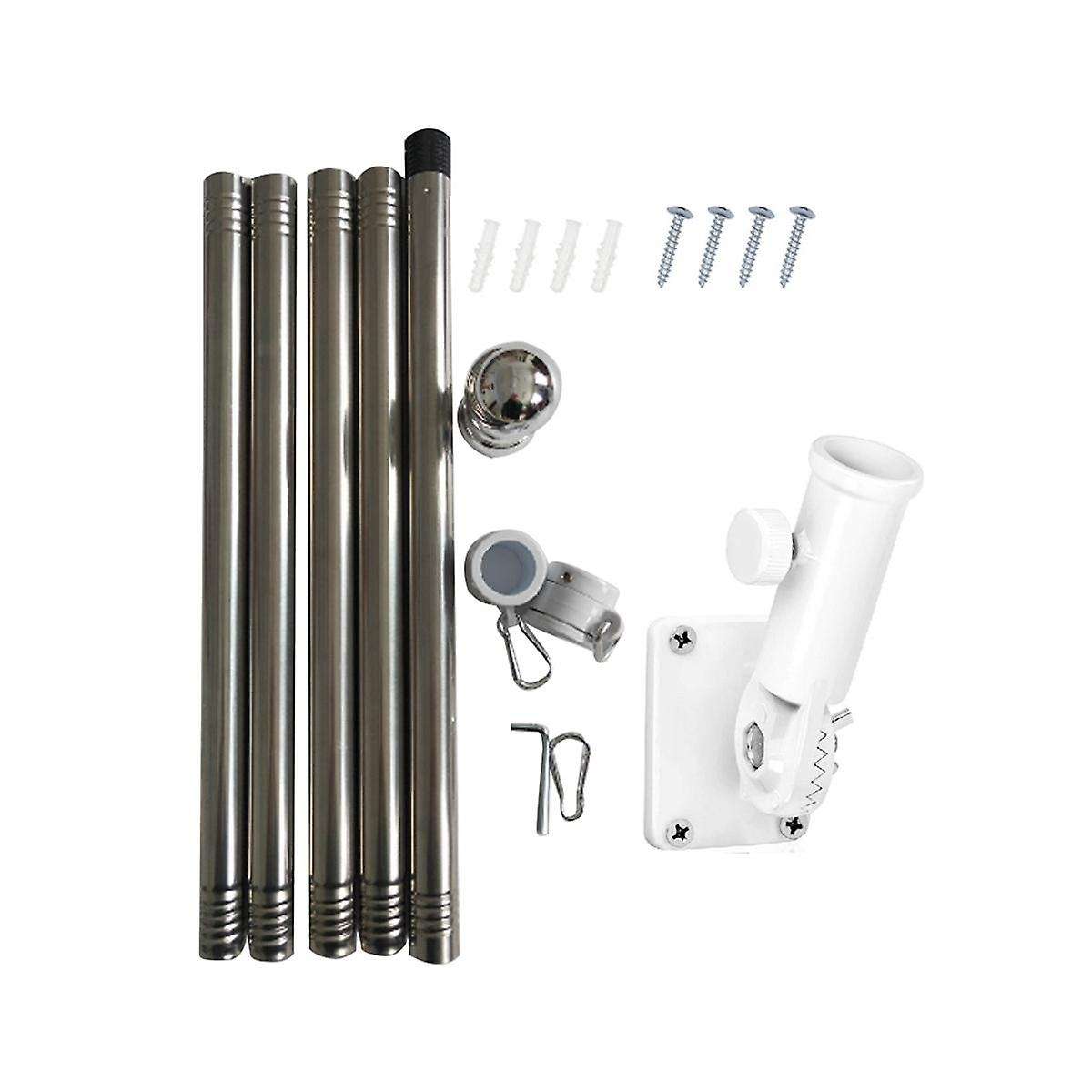 6.4ft Flag Pole+adjustable Bracket