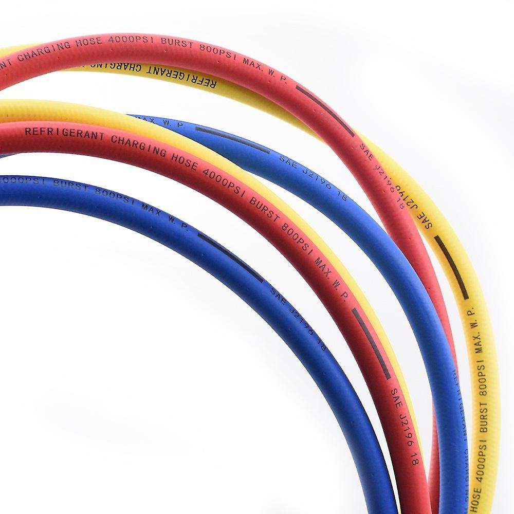 60 Inch 1/4Inch SAE Air Conditioning Refrigeration Charging Hose Tube 800PSI Conditioner Refrigerant