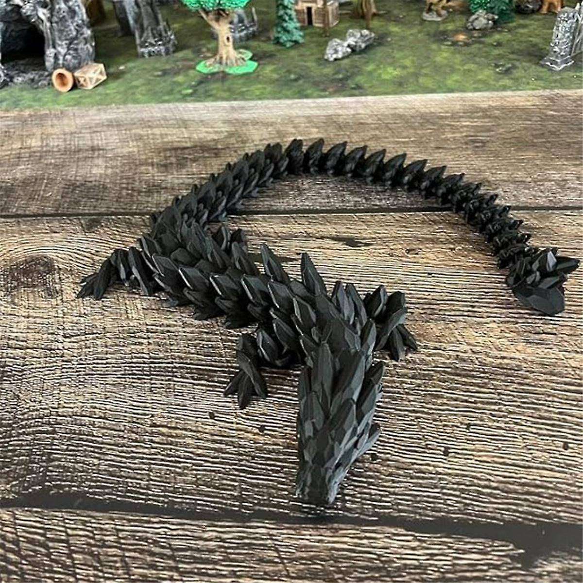 60CM Movable Dragon Ornament with Joints Dragon Ornament Stress Reducing Desktop Toy Ornament