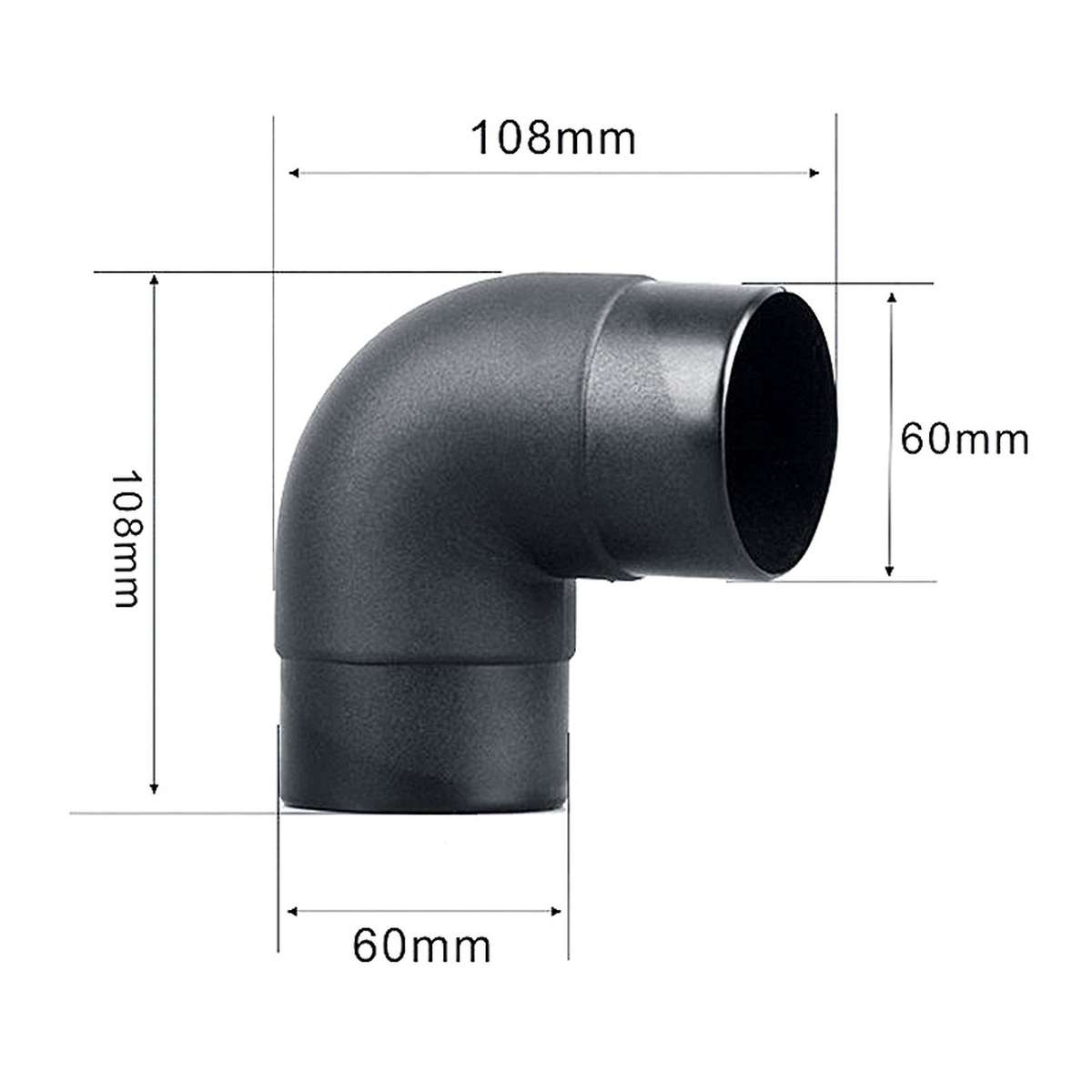 60mm Car Heater Ducting Pipe Vent Outlet L Shape Elbow Bend Pipe Exhaust Connector for Webasto Eber