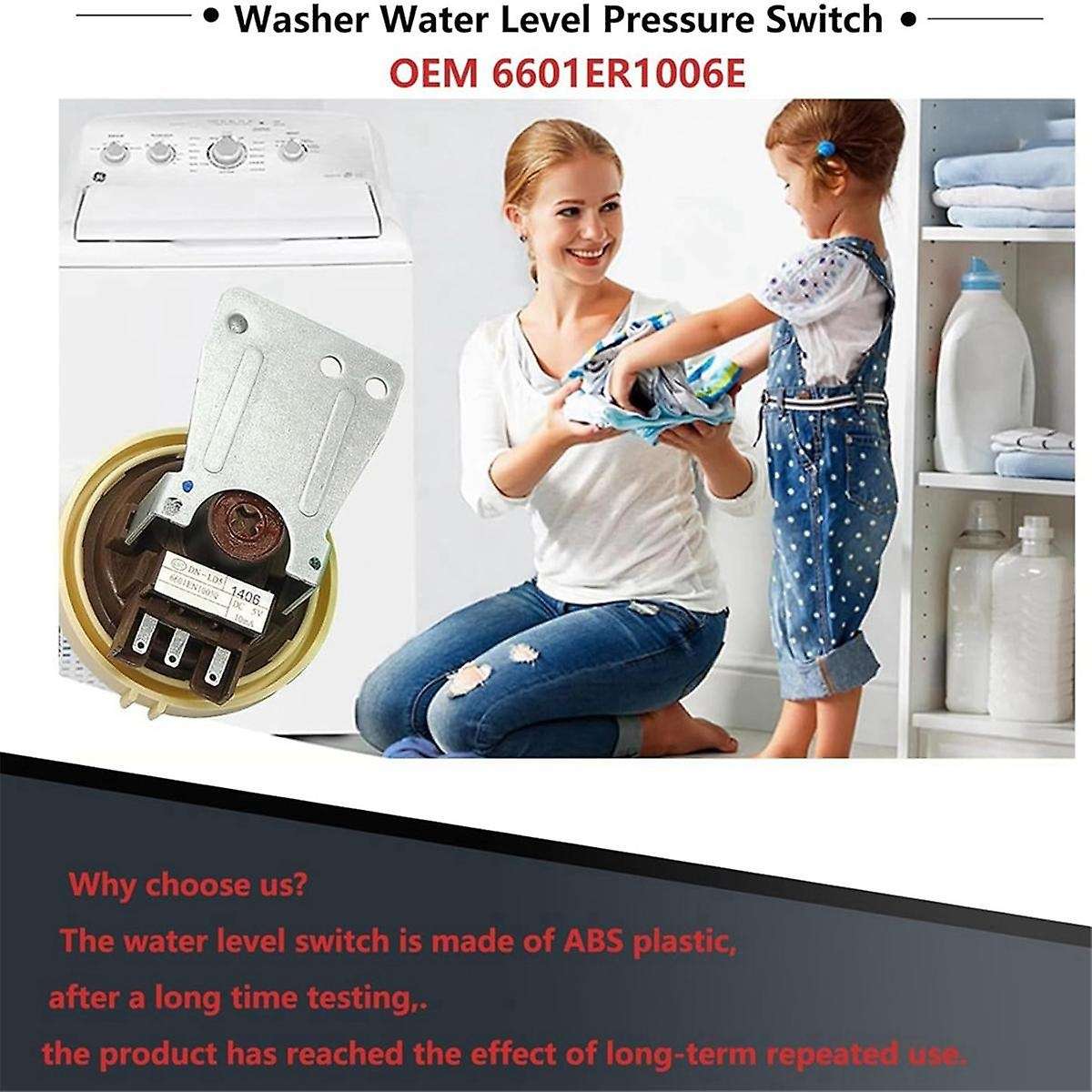 6601ER1006G Washing Machine Pressure Switch for Washer Water Level Pressure Switch 6601ER1006E 6601E