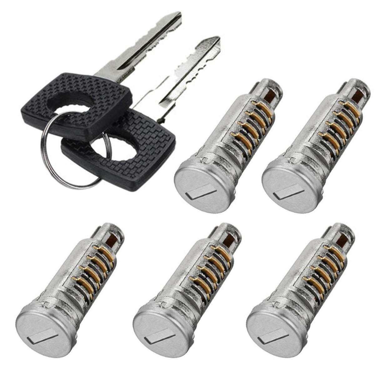6707600205 Five Pcs Door Lock Barrels with 2 Same Keys for Sprinter Vito W638 Any Door Brand New