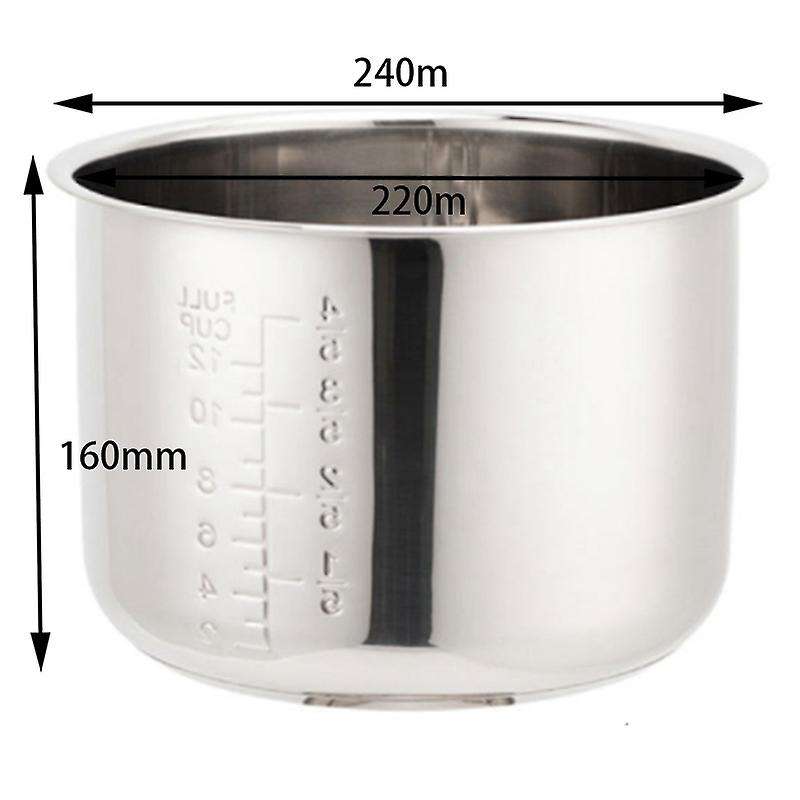 6l Pressure Cooker Inner Pot Rice Pressure Cooker Liner Stainless Steel Inner Pot Pressure Cooker L