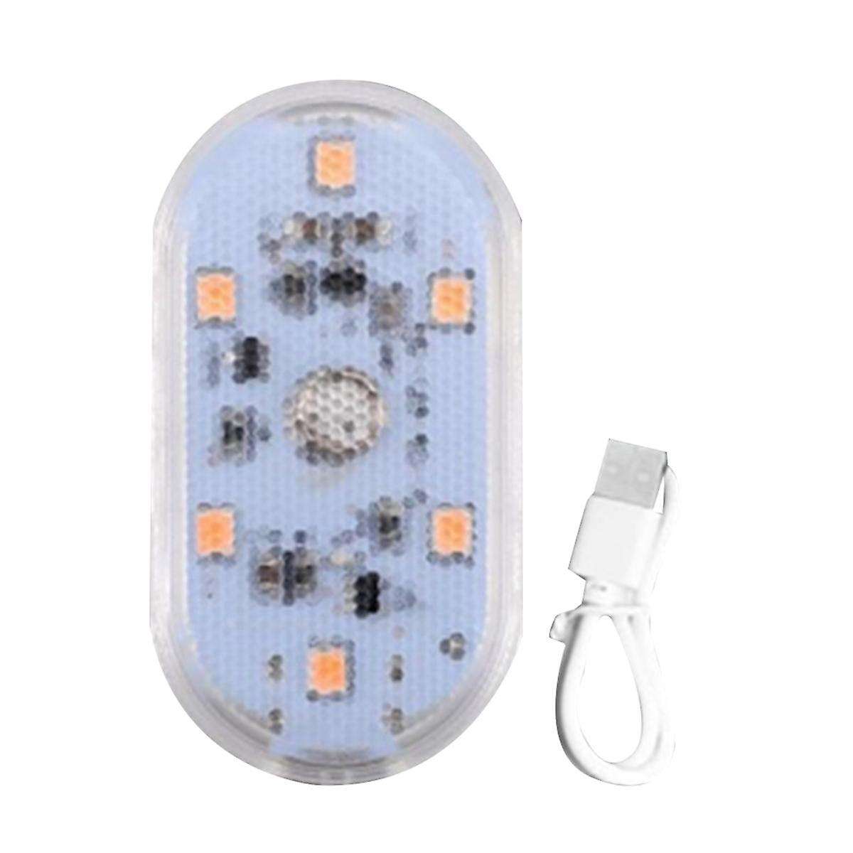 6LED Car Touch Lights Rechargeable Car Interior Dome Light Roof Ceiling Reading Lamps Trunk Magnetic