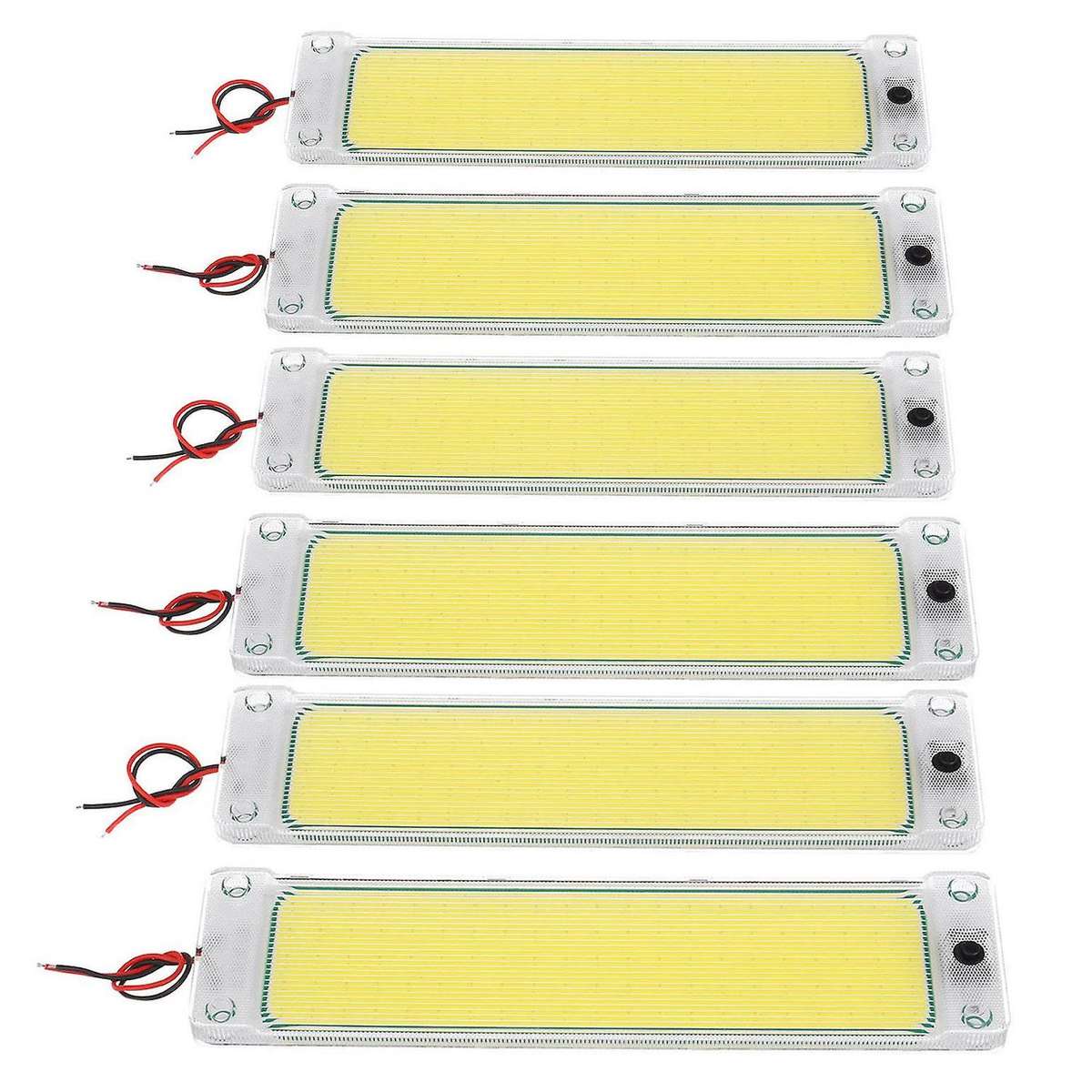 6Pcs 24V LED DRL COB Car Daytime Running Lights Reading Light LED Strip Light Fog Lamp 8000K RV Cara