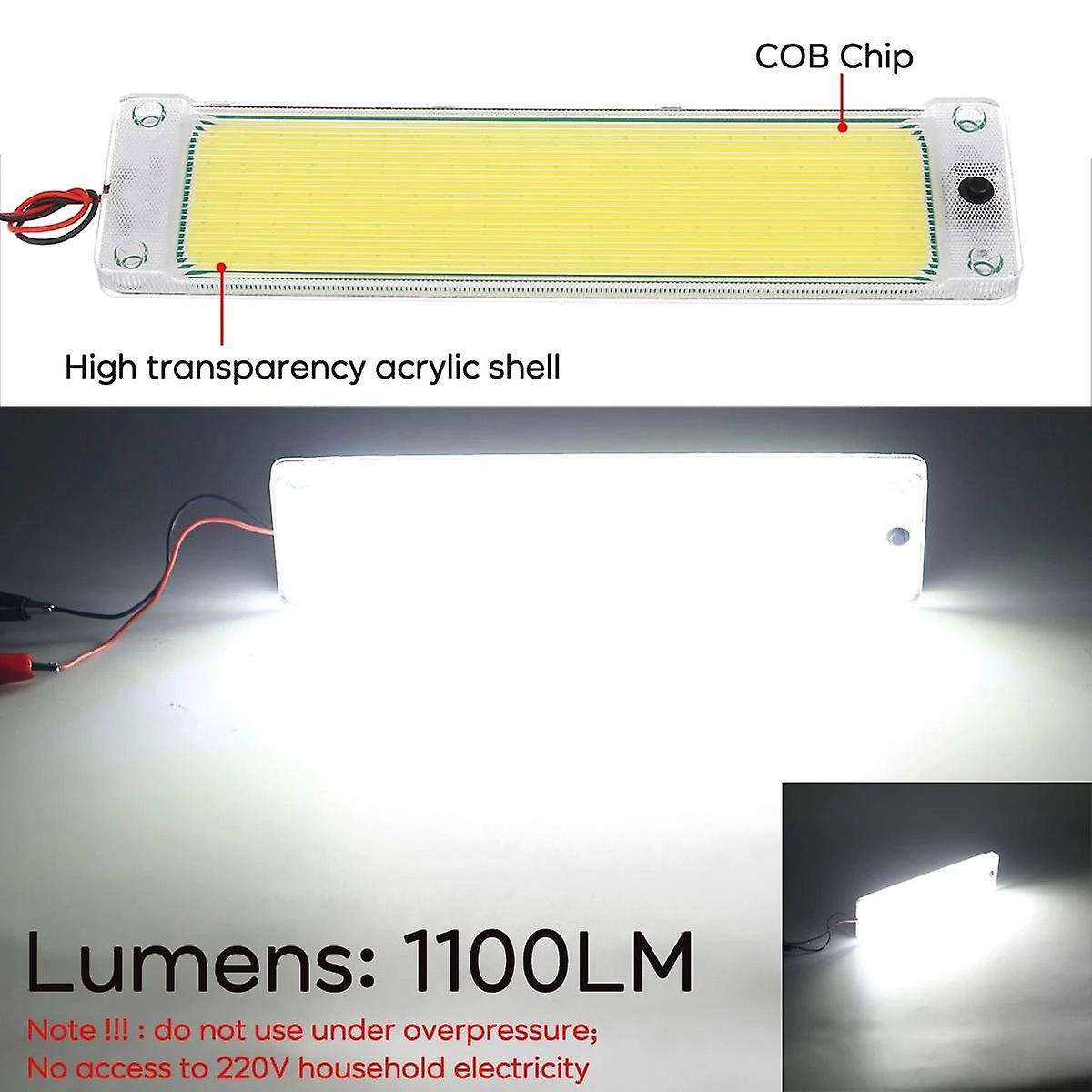 6Pcs 24V LED DRL COB Car Daytime Running Lights Reading Light LED Strip Light Fog Lamp 8000K RV Cara