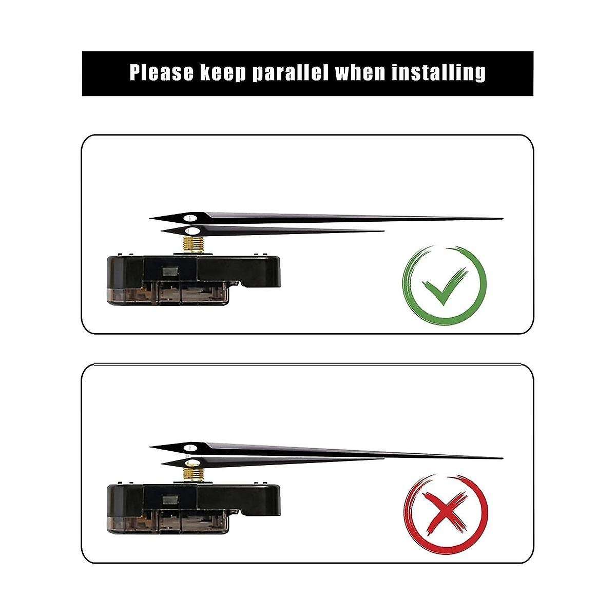 6pcs Clock Mechanism Replacement Kit with 7 Clock Hands Operated for Clock Repair Diy Clock Repair M