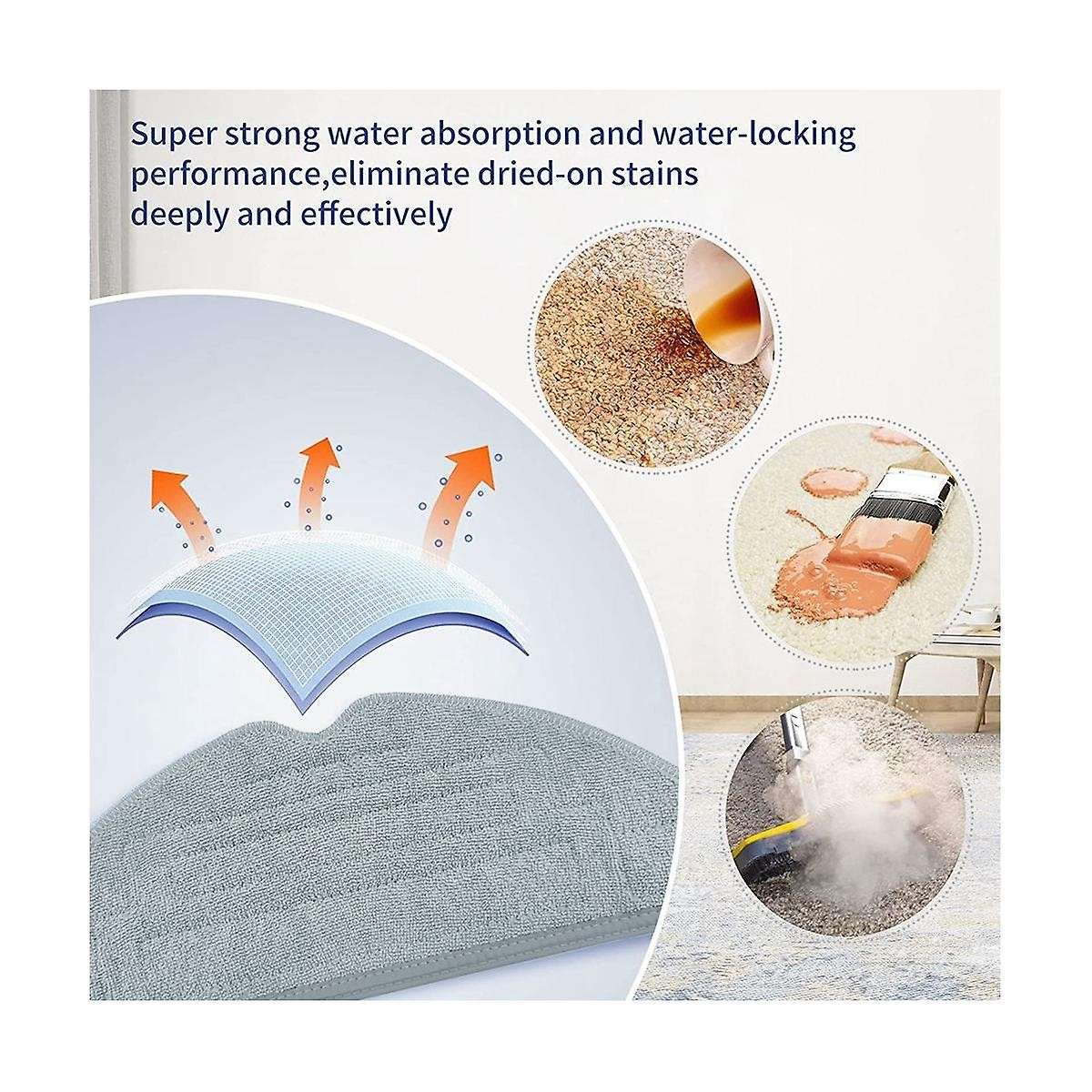 6PCS for S8 S8 PLUS S8+ S8 Pro Ultra G20 Double Vibration Mop Pad Vacuum Cleaner Robot Mop Cloths A