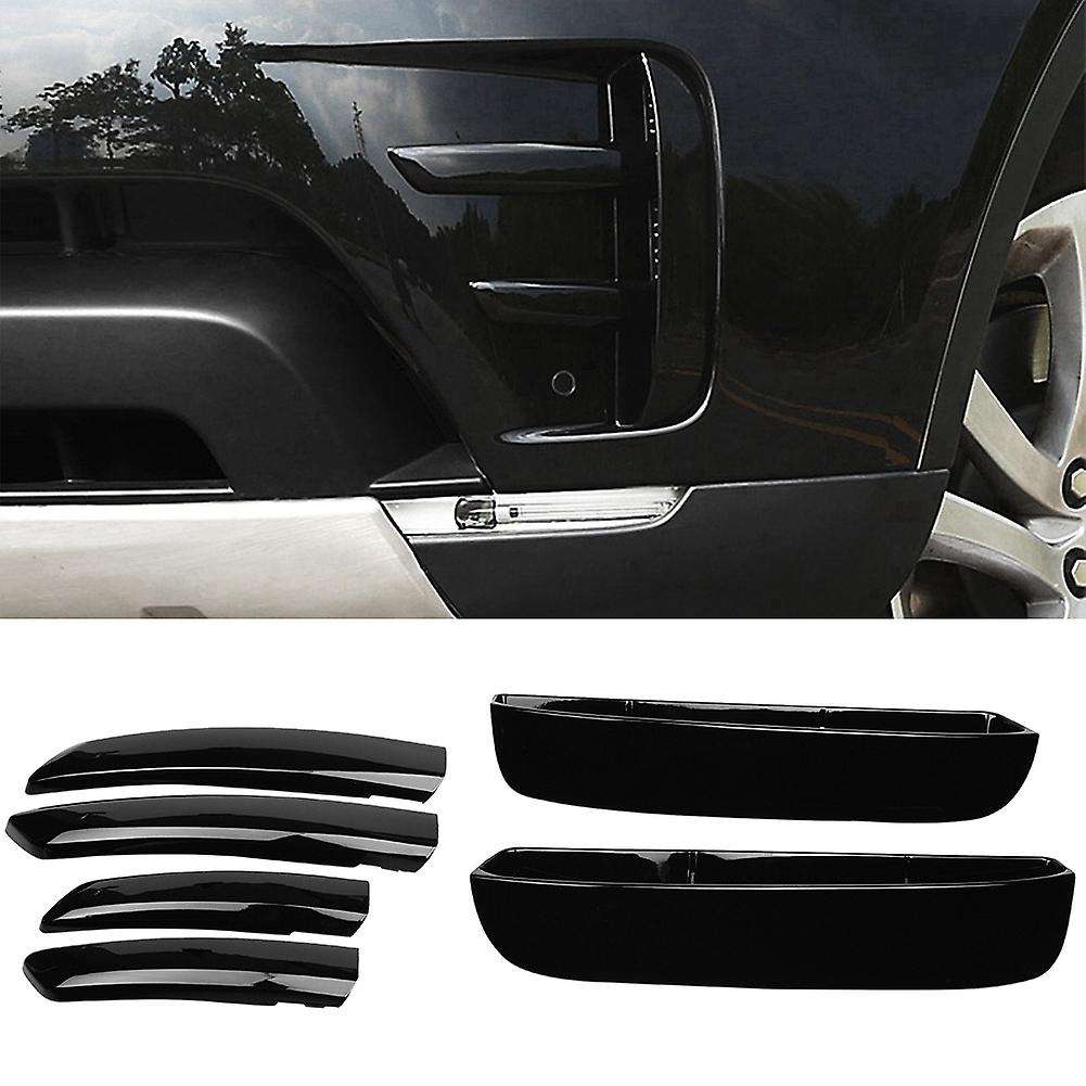6Pcs Front Fog Lamp Cover Trim for 5 2017-2018 Black ABS Plastic Fog Lamp Trim