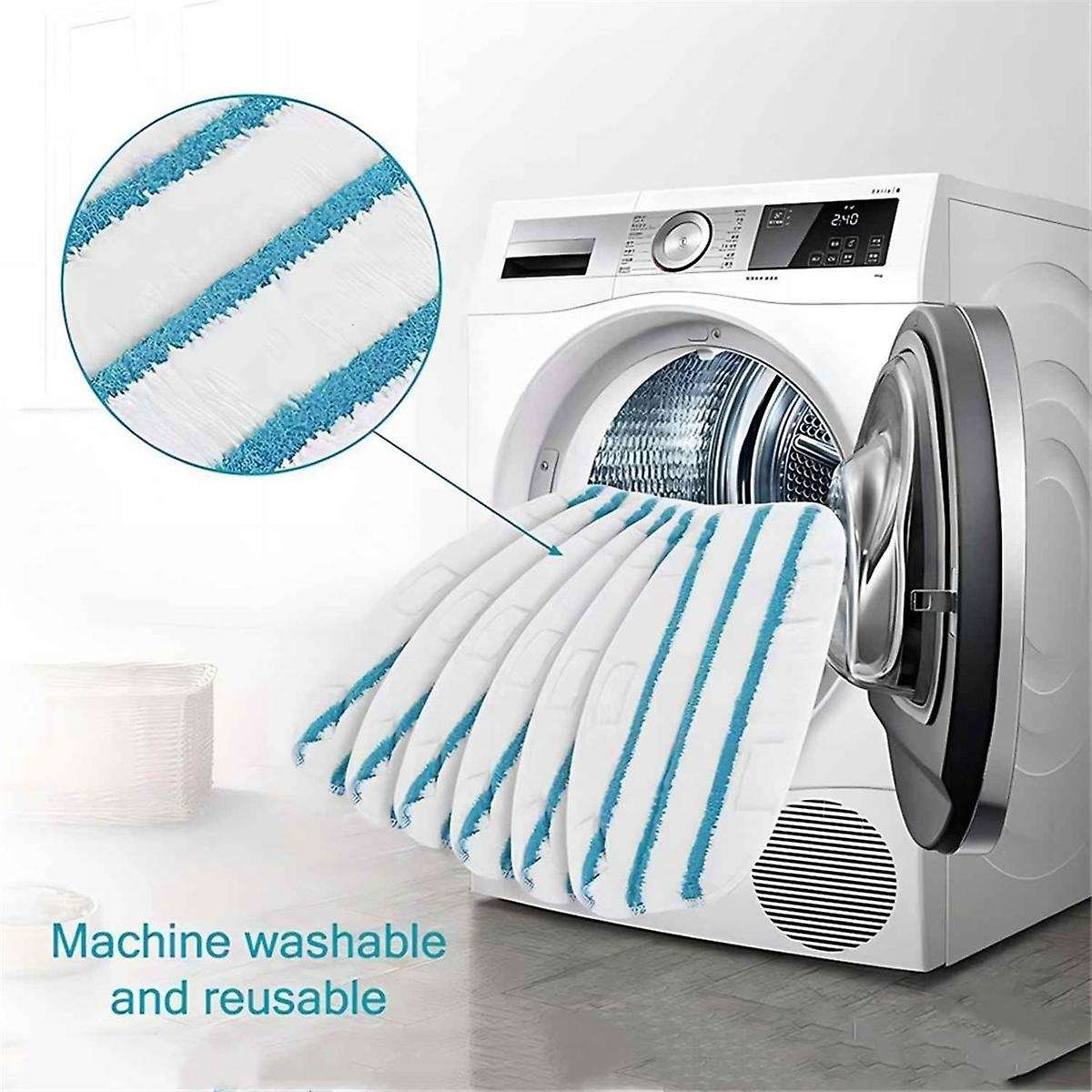 6PCS Mop Pads for ThermaPro 10-In-1 Steam Mop Reusable Microfiber Pads for Wet&Dry Scrubbing