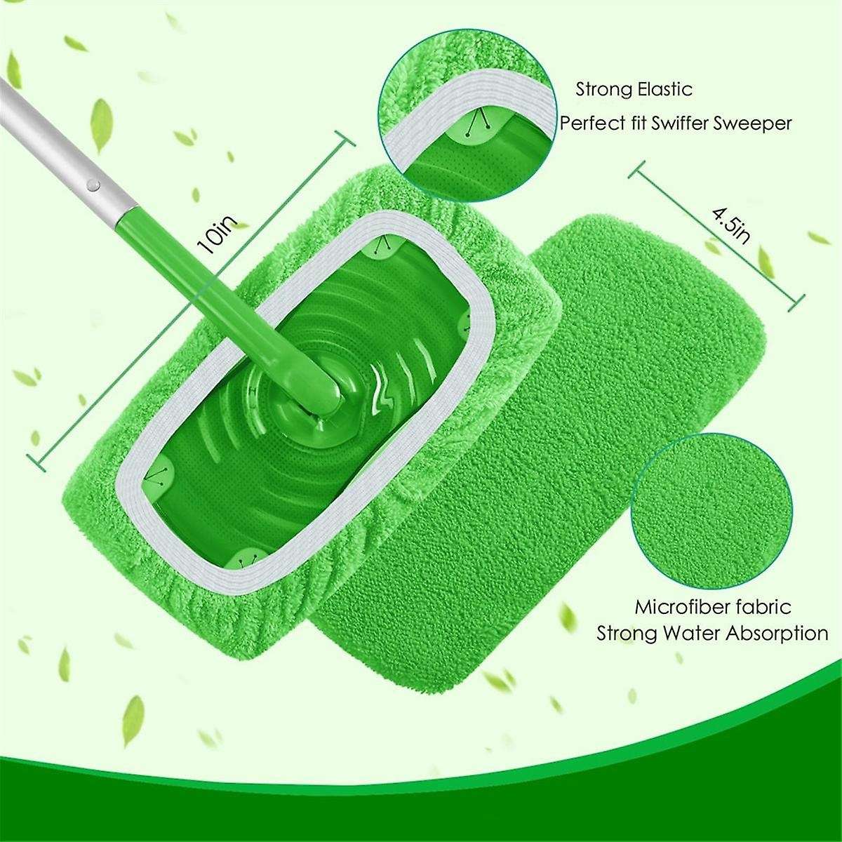 6pcs Mop Pads Refill for Mop-dry Sweeping Cloths&wet Mopping Cloths Washable for Household Cleaning
