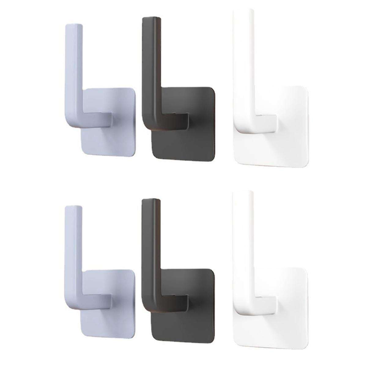 6Pcs No Punching Baseball Cap Hat Rack Wall Mounted Casual Hat Clothing Bathroom Kitchen Bedroom Sto