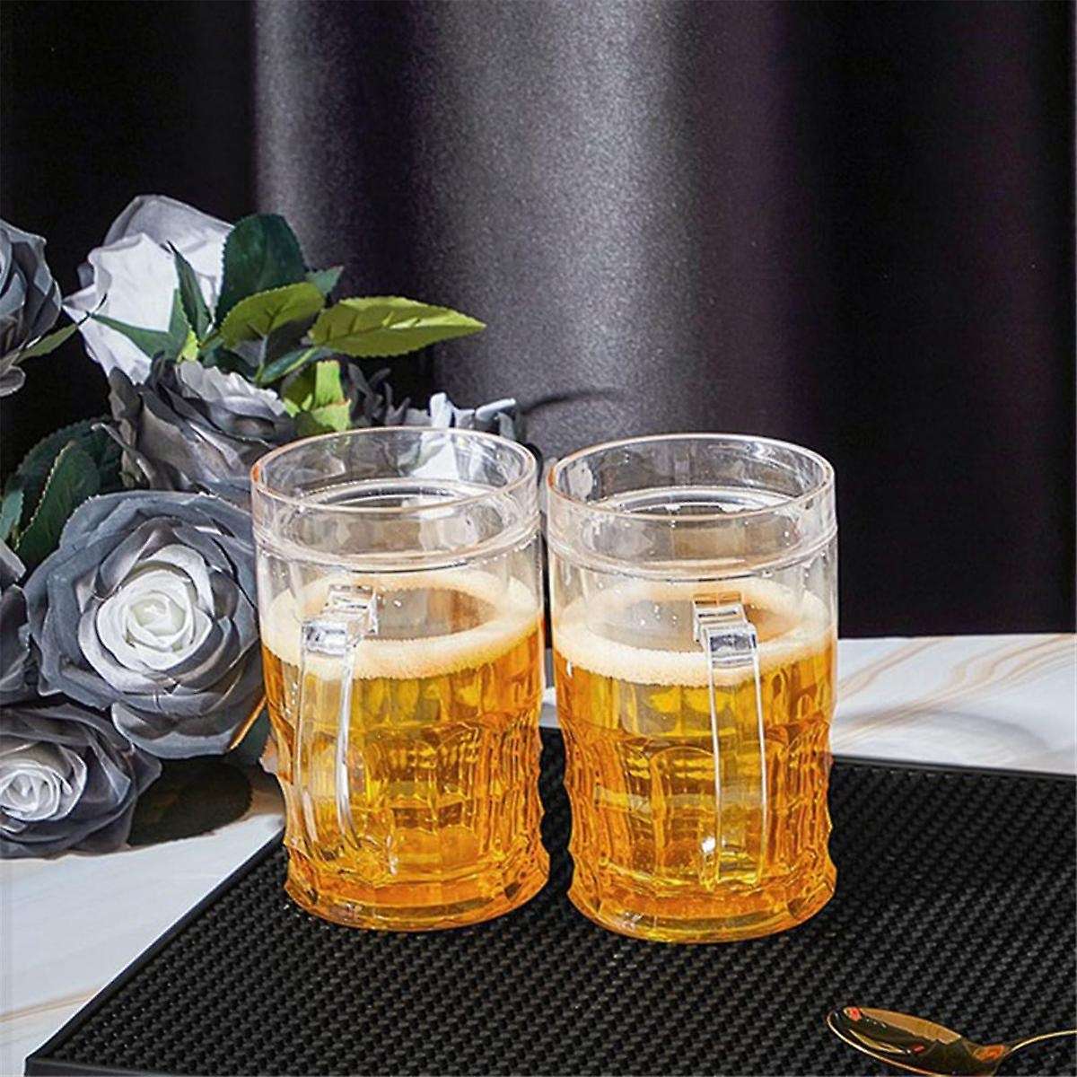 6pcs Rubber Mat Non Bar Service Spill Mat for Countertop Cocktail Bartending Restaurants Barbershop
