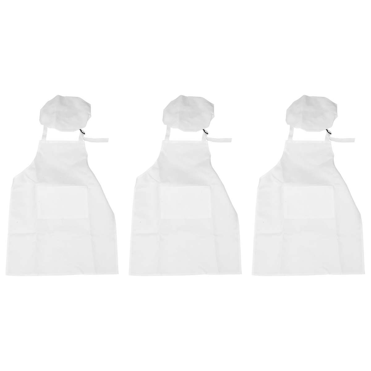6-piece Children's Apron and Chef Hat Set Adjustable Children's Kitchen Apron for Cooking and Paint