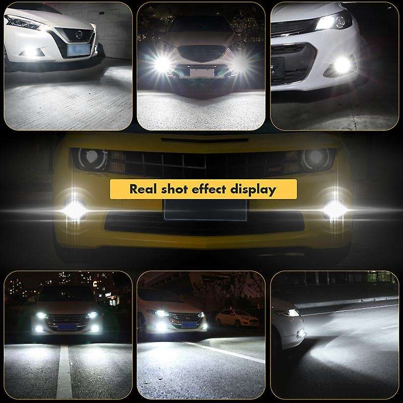 6PCS-CSP LED H4 Led Light Bulb 288W LED Bulbs for DRL Fog Lights,6500K White(Pack of 2)