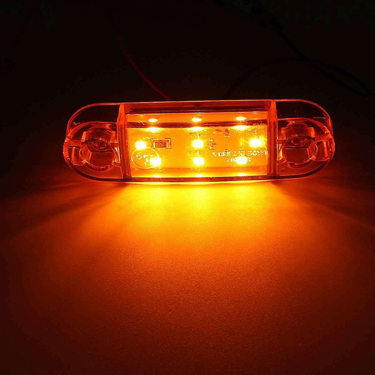 6X 12V-24V 9 LED Car Truck Side Marker Light Lamp Tail Light Signal Indicator Warning for Trailer Ca