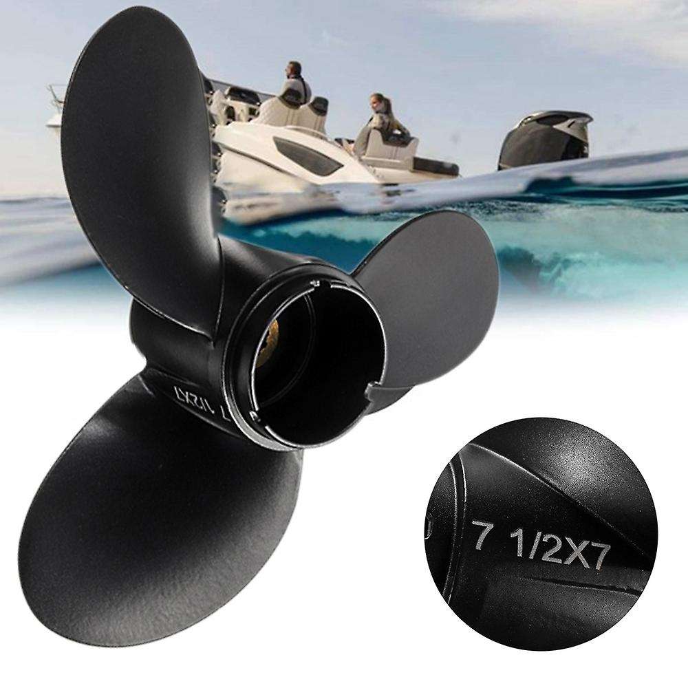 7 1/2 x 7 Outboard Propeller for Engine 4-6HP 58110-91JN0-019 Marine Propeller 10 Spline Tooth 3 Bla