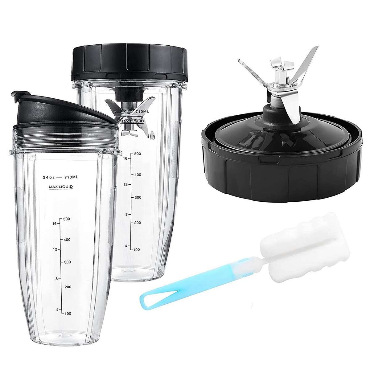 7 Fins BL480-30 Extractor Blade Replacement for Auto IQ BL2012 BL2013 BL480 24Oz Cups with To-Go Lid