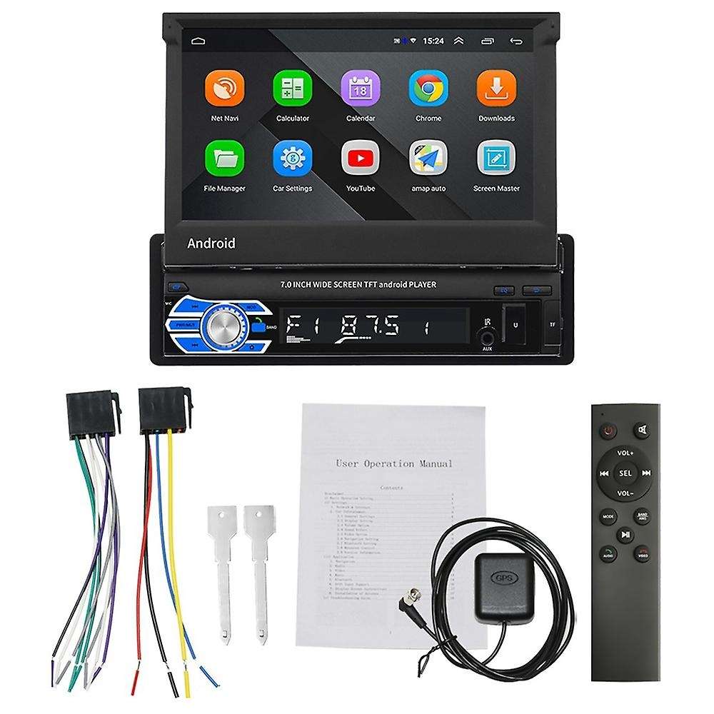 7 Inch Android8.1 Car Radio Stereo GPS Navi Bluetooth USB AUX-IN Press Car Multimedia Player, 9706