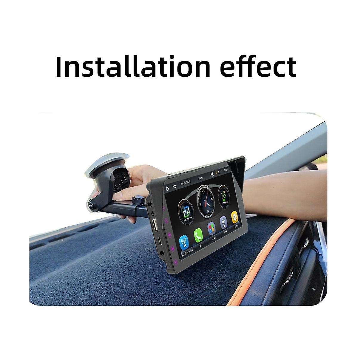 7 Inch Car Touch Screen with Button Wireless Carplay Android Auto Car Portable Radio Bluetooth Mp5