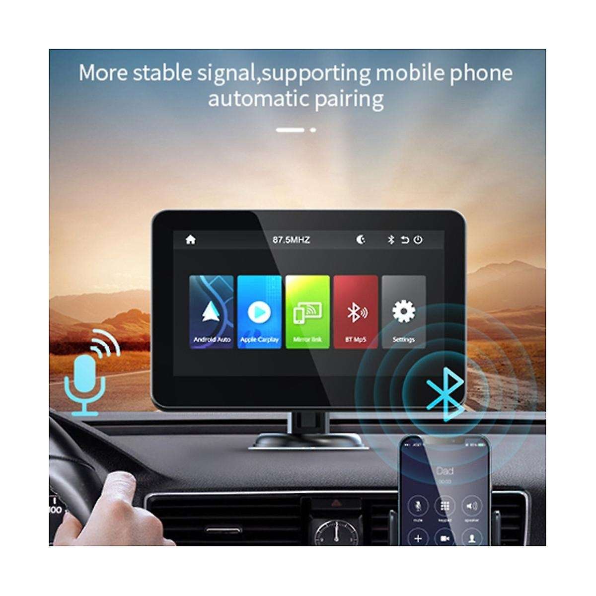 7 Inch Car Radio Video Player Touch Screen Wireless Car Mp5 Player Ios /android Carplay Monitor Tab