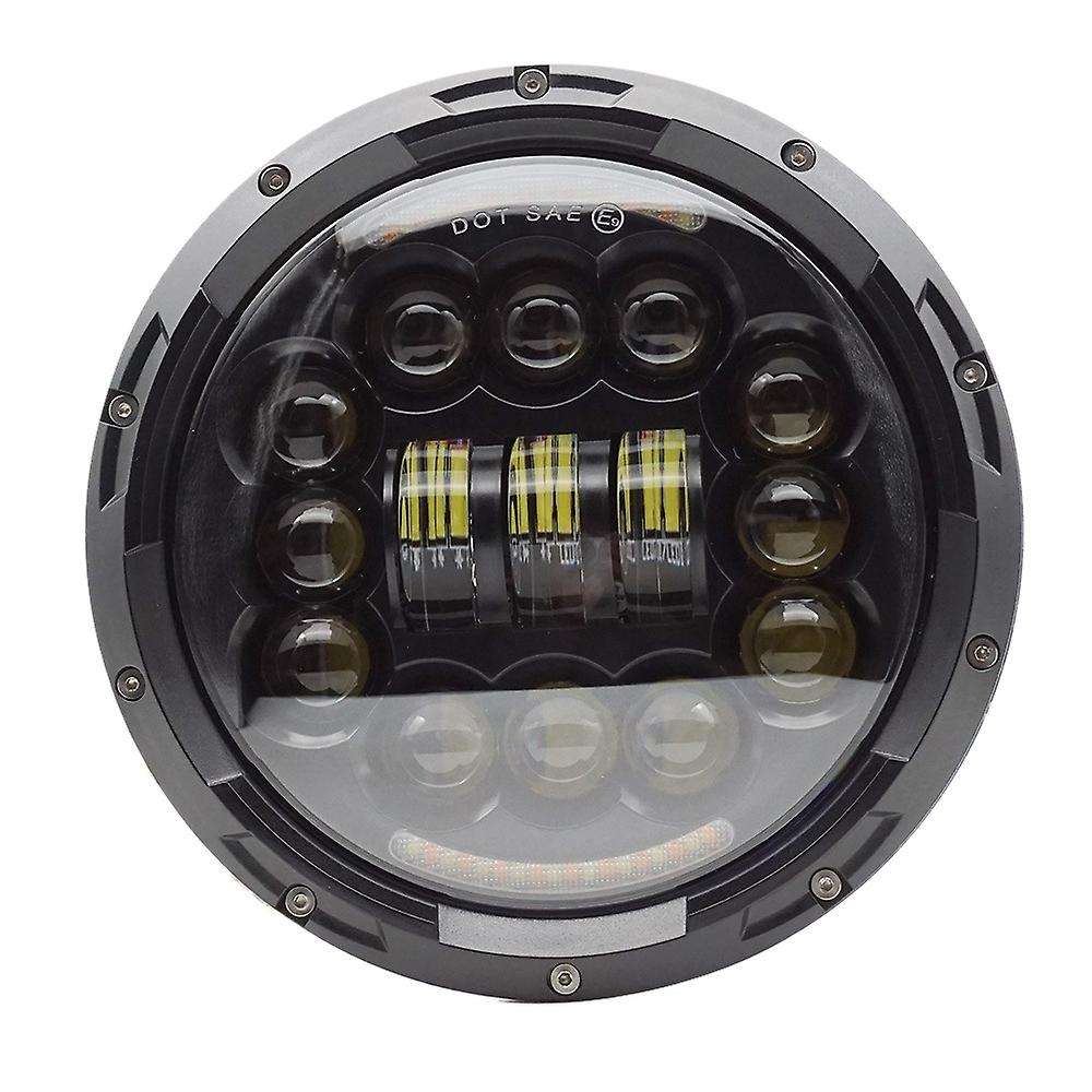7 Inch Motorcycle LED Headlight with Turn Signal Halo DRL for Niva Samurai