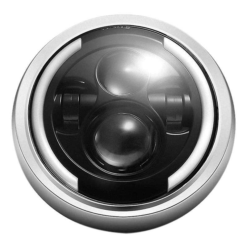 7.5 Inch Universal Round Motorcycle LED Headlights Retro Motorcycle Headlights Silver