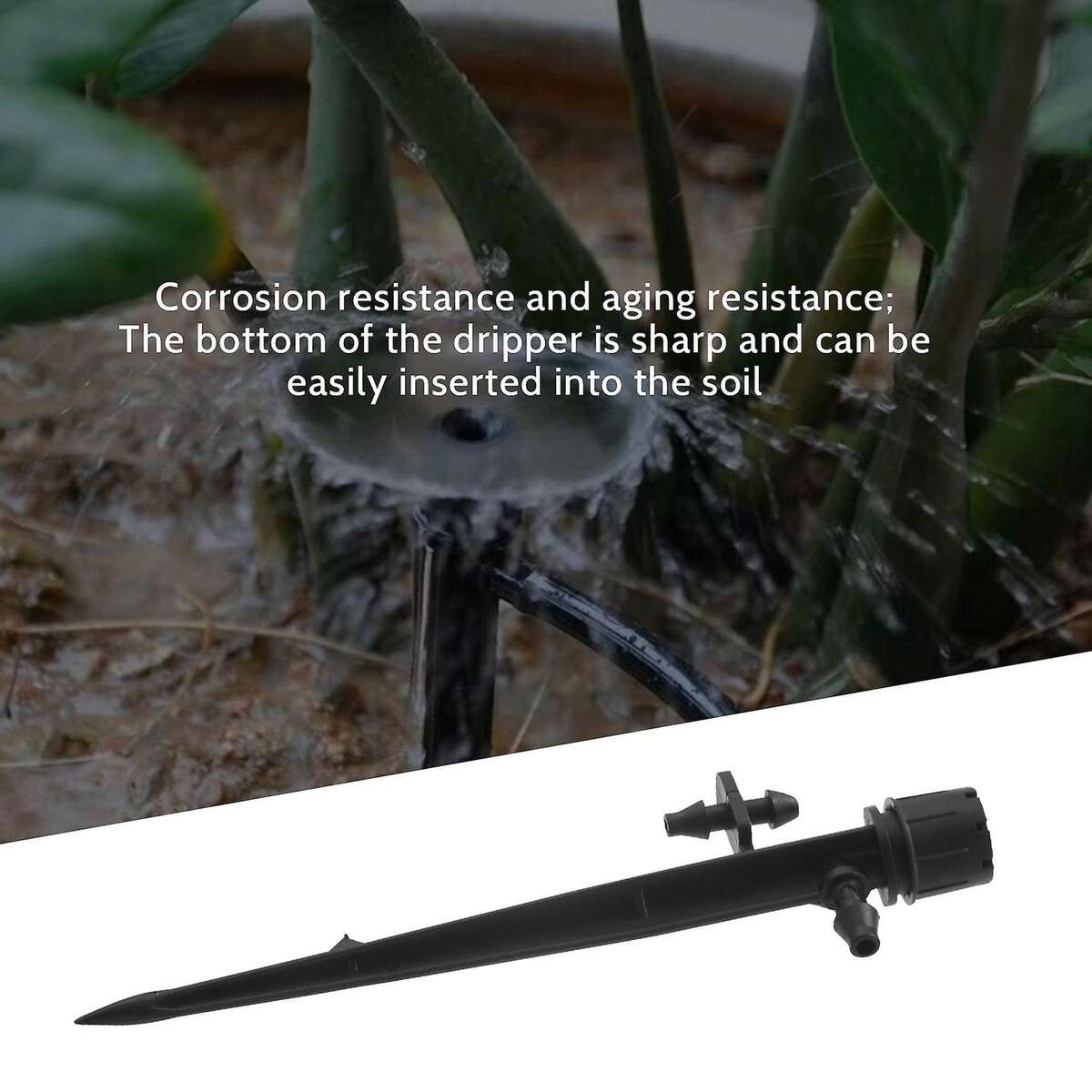 72pcs Drip Emitters Adjustable Fan Shape Irrigation Drippers for 1/4 Inch Tube,360 Degree Adjustabl